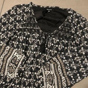 Madewell black and white floral boho dress great!